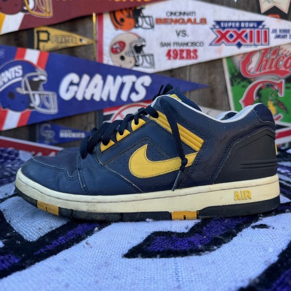 Size 9.5 - 2003 Nike Air Force 2 Michigan U Of M 305602-471